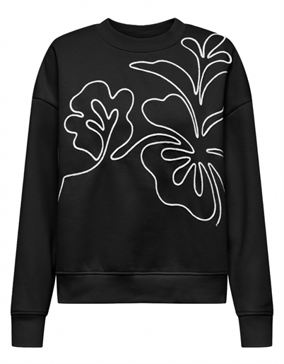 JDY - JDYCanoa Emb Sweater - Black/Emb
